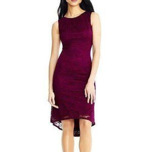 ADRIANNA PAPELL Lace Hi Lo Dress NWT